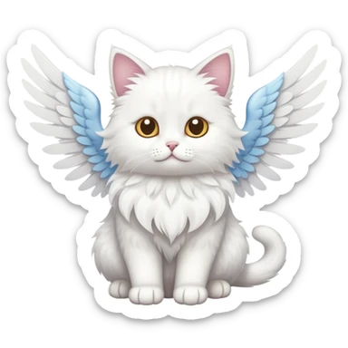 gato com asas sticker