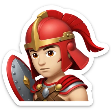  red helmet gladiator sticker