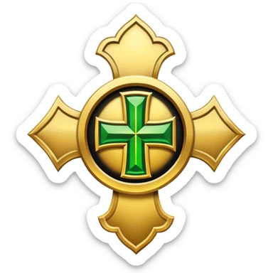 Priest's emblem with a touch of green sticker