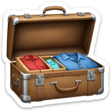 Suitcase with a human parts inside  sticker