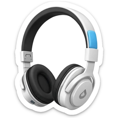 white color headphone sticker