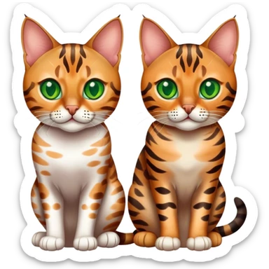 Two Bengal cats sticker