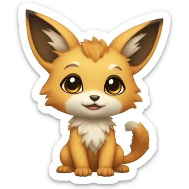 Anthro Chibi-style-Fur-Sona-Fakémon Full Body sticker