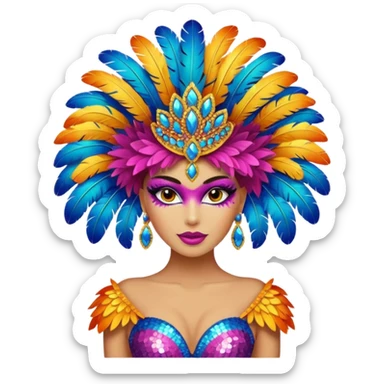 showgirl costume sticker
