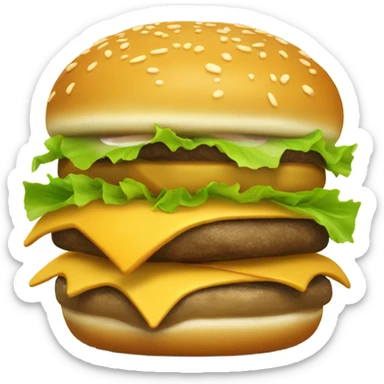 Generate a sleepy cheeseburger emoji with droopy eyes, a tiny yawn, and a slightly messy look. sticker