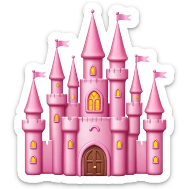pink candy castle sticker
