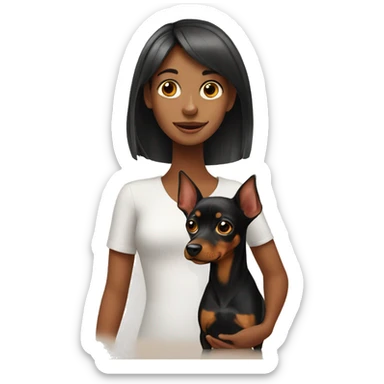 girl with min pin sticker