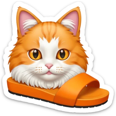 Gato con chancla sticker