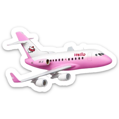 Hello kitty plane sticker