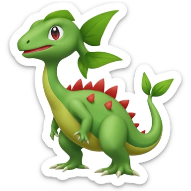 Axew-Larvitar-Grovyle (full body) sticker