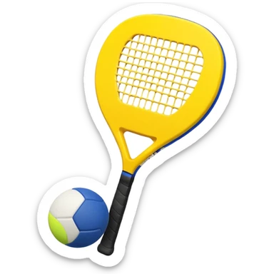 Padel racket with Padel ball sticker