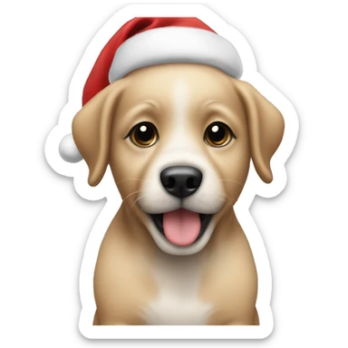 Baby dog christmas sticker