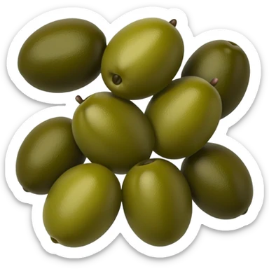 just black and green olives cut sticker