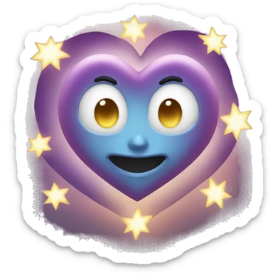 Celestial heart  sticker