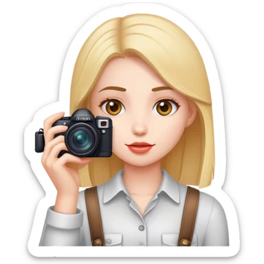 Girl photographer  sticker