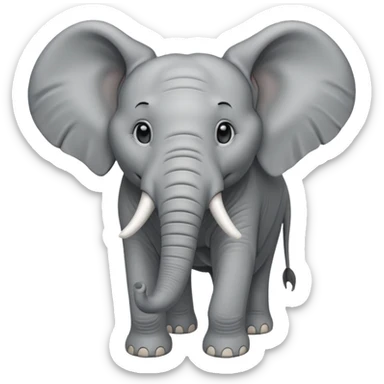Elephant facing right side sticker