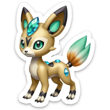 Meloetta-Vernid-Fionbri-Protogen-Pokémon-Digimon-Fakémon-fusion-hybrid-creature sticker