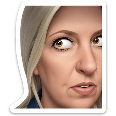 stunning blonde girl portrait sticker