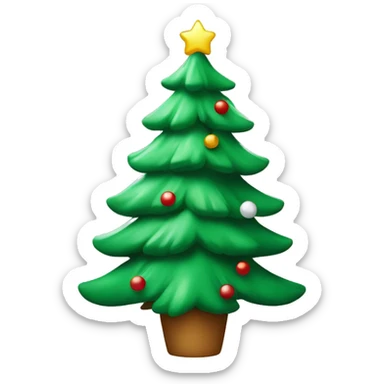 Christmas tree with white boutique’s  sticker