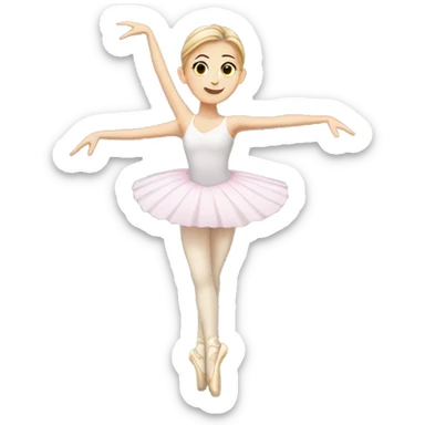 White girl ballerina dancing  sticker