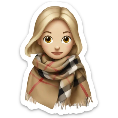 Burberry scarf  sticker