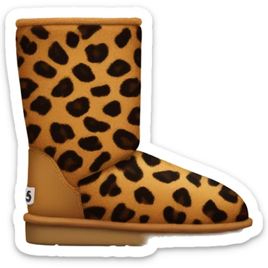 Leopard uggs sticker