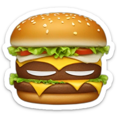 Burger king character sticker