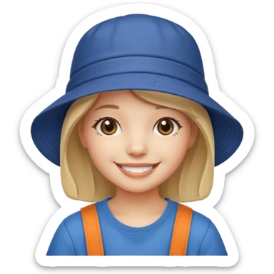 bucket hat girl sticker