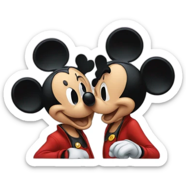 mickey-mouse kiss sticker