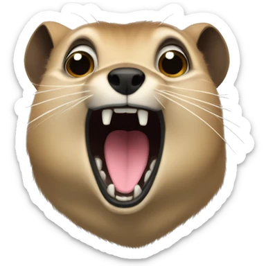 Hyrax screaming awawa  sticker