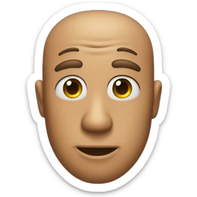 the flushed emoji but without flushed cheeks sticker