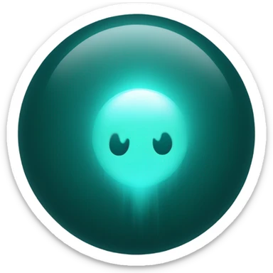 Dark teal soul orb sticker