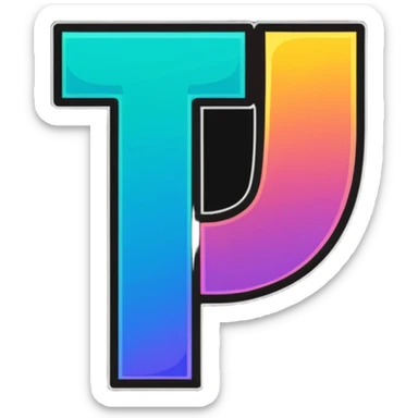 Colorful Gradient Alphabetical Letter sticker