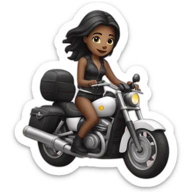 Girl on a motorcycle  sticker