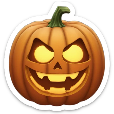 Jack o lantern scary sticker