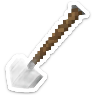 pixelated pickaxe from minecraft sticker