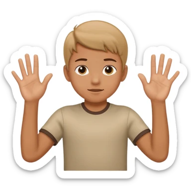 Kid doing the 6-7 move With his hands with no ball sticker