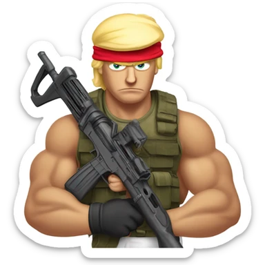 Trump rambo sticker