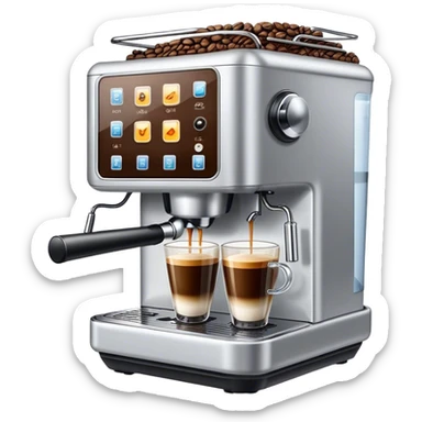 big coffee machine sticker