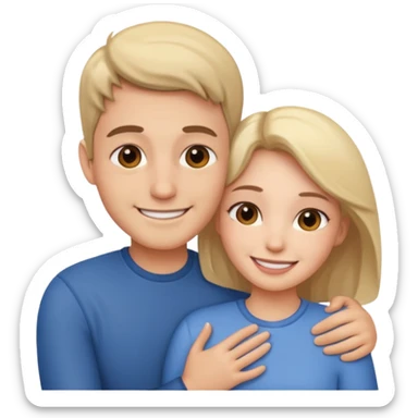 Couple hugs  sticker