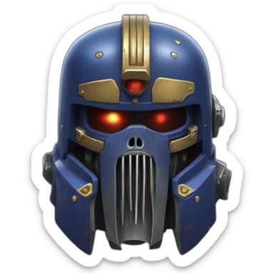 warhammer 40k space marine head sticker