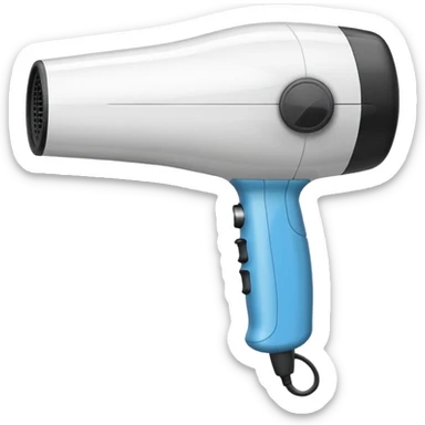 blow dryer, simple, no text sticker