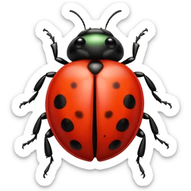  cute GREEN lady bug sticker