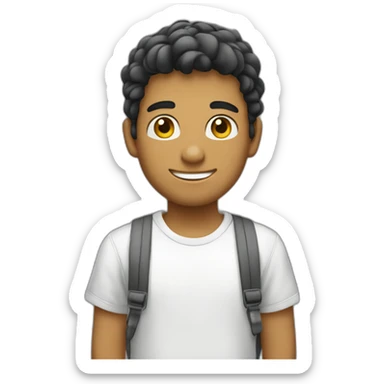 Joven blanco muy atractivo saludando  sticker