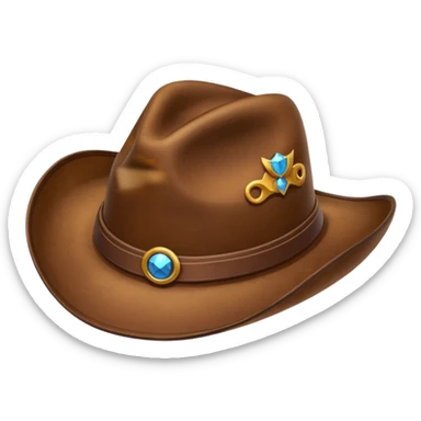 Just a Cowboy hat cartoonish sticker