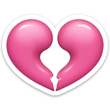 heart shape split into two, subtly referencing boobs, fun and non-explicit sticker