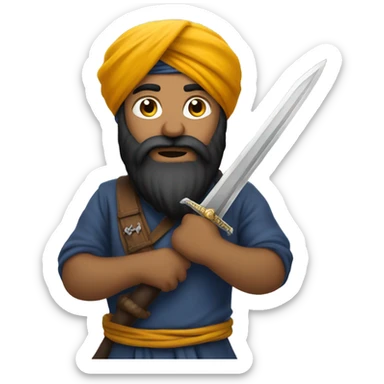 A sikh with sword sticker
