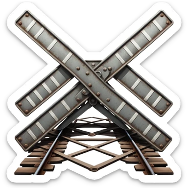 Railway crossing  sticker