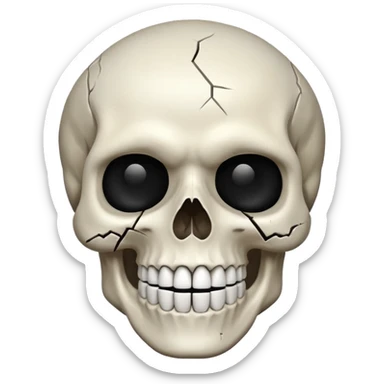 Skull Brend smiley sticker