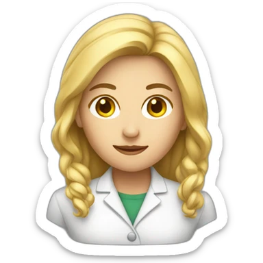 female researcher sticker